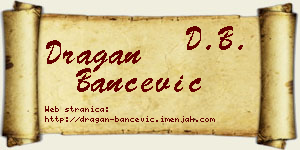 Dragan Bančević vizit kartica